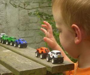 Puzzle Παιδιά που παίζουν με αυτοκινητάκια